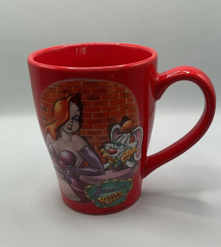 Taza RARA VINTAGE Jessica & Roger Rabbit Disney Store Foto 2 de 4