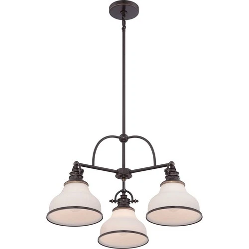 Grant Chandelier 3 Light-Brushed Nickel Finish    -Traditional Installation - Picture 7 of 12