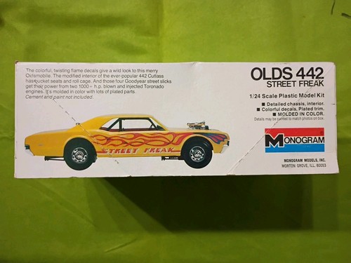 Monogram 2218, Olds 442 Street Freak Car Model Kit, 1/24 Open Box - Picture 3 of 6