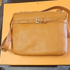 Talbots Brown Crossbody Bag Double Zip Buckle...