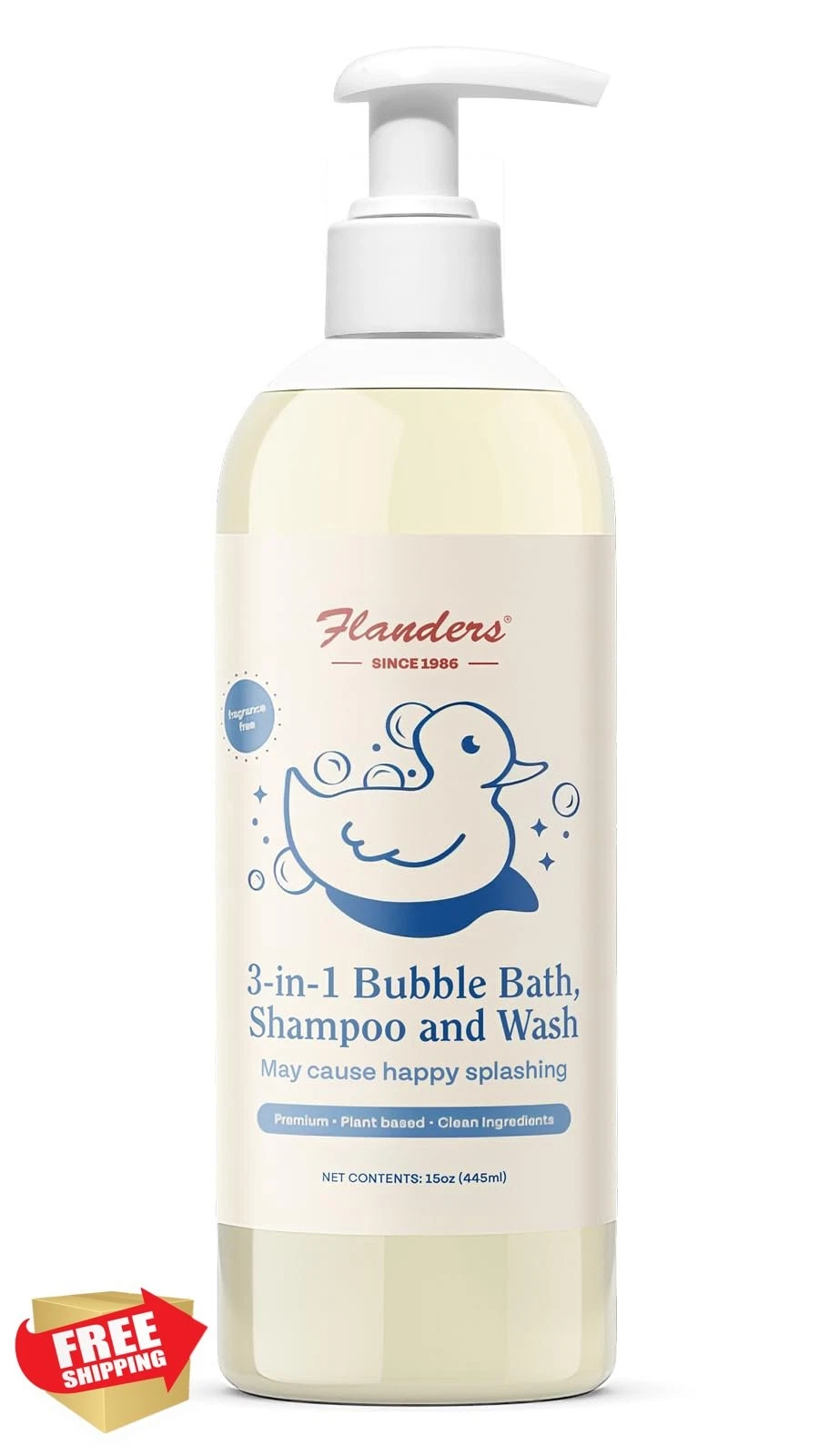 Flanders Baby Bubble Bath Shampoo Body Wash 15oz
Opens in a new window or tab