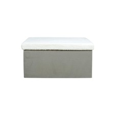 Banc & Coffre de Rangement "Léo" 77cm Gris