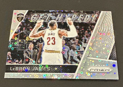 2017-18 PRIZM LEBRON JAMES GET HYPED FASTBREAK DISCO PRIZM REFRACTOR SP!