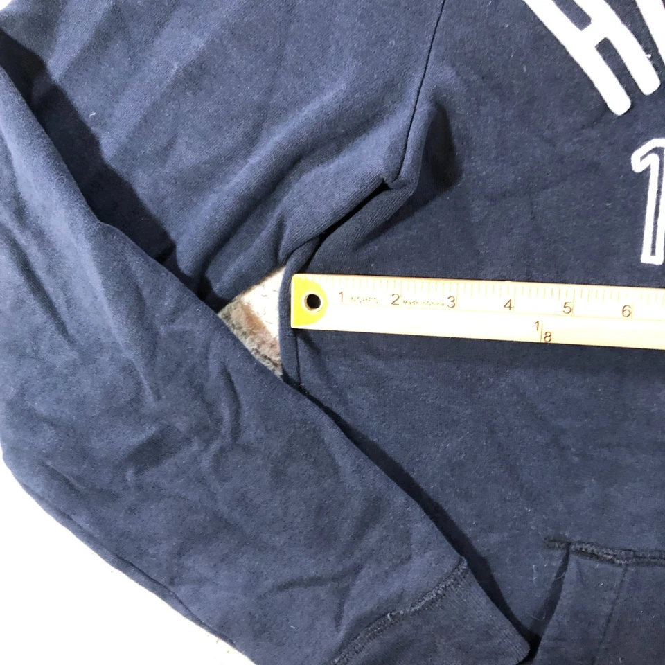 hollister suéter para hombre M negro hechizo cremallera completa bolsillos con capucha Y2K Foto 2 de 4