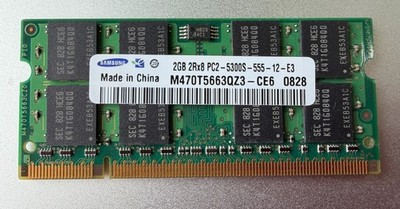 Samsung M470T5663QZ3-CE6 2GB DDR2 RAM 200-pin SO-DIMM 2Rx8 PC2-5300S