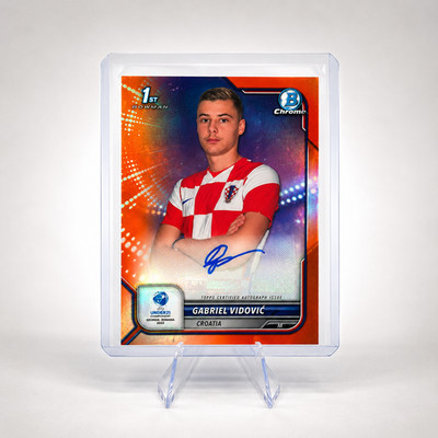 Gabriel Vidovic 2022 Topps Chrome 1st Bowman Auto Orange Refractor 10/75 Croatia