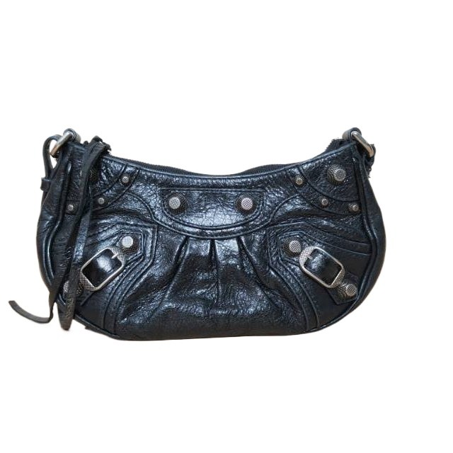 BALENCIAGA Le Cagole Mini 20cm Motorcycle Crescent Bag Crossbody Bag