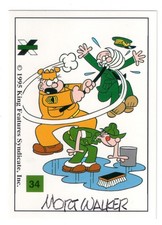 MORT WALKER Signed Beetle Bailey Card #34 - Autograph