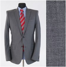 Mens Grey Blazer 36R UK Size FLIPPAK Wool Sport Coat Jacket