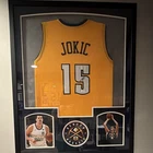 Nikola Jokic Signed Denver Nuggets #15 NBA Jersey Framed Display