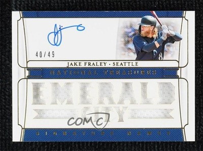 2020 National Treasures Signature Names Gold /49 Jake Fraley Rookie Auto RC 0i5i