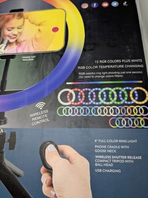 Vivitar 8'' Full Color Ring Light New in Box