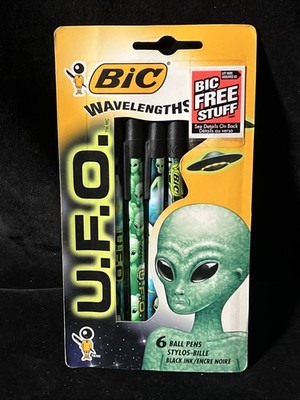 Vintage 1997 BIC Wavelengths UFO Aliens Sealed w/Promo Sticker