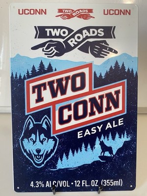 Two Roads Brewing Connecticut Huskies Sign Two Conn Ale UCONN Beer
