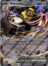 Melmetal ex 105/142 Stellar Crown Stamped Holo Double Rare Pokemon Card