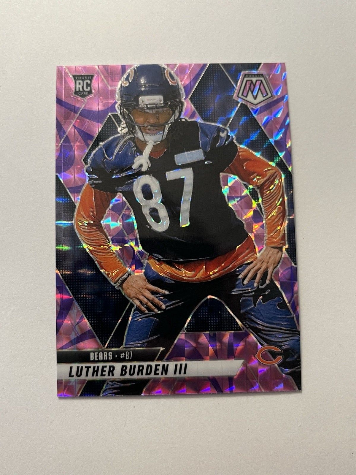 2025 Panini Mosaic Luther Burden III Purple Reactive #383 RC Bears Rookie