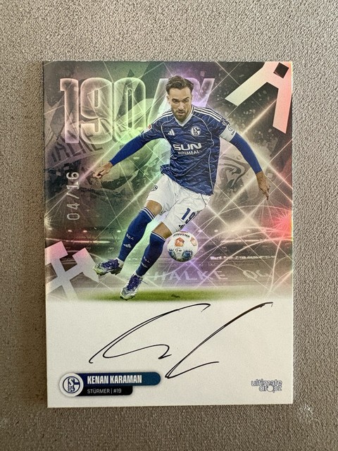 Ultimate Dropz Schalke 04 Kenan Karaman Autogramm Auto /16 Ein Leben lang Silber