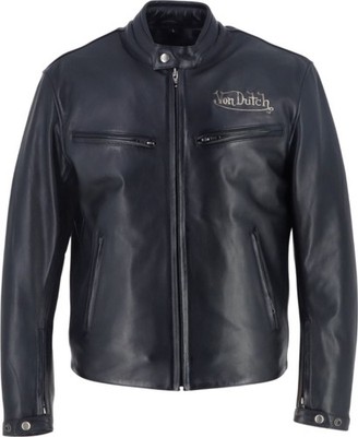 Von Dutch X Helstons Basic Motorrad Lederjacke