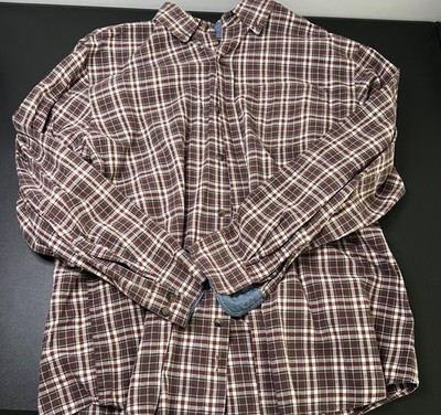 CE Schmidt Workwear Button up Long Sleeve Plaid Men s Size Large