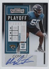 2020 Panini Contenders Rookie Playoff Ticket 38/99 Shaquille Quarterman Auto 5yd