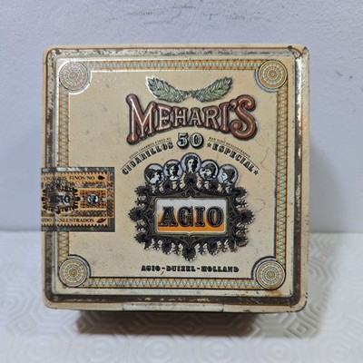 Vintage Meharis 50 Zigarillos Dose LEER AGIO HOLLAND