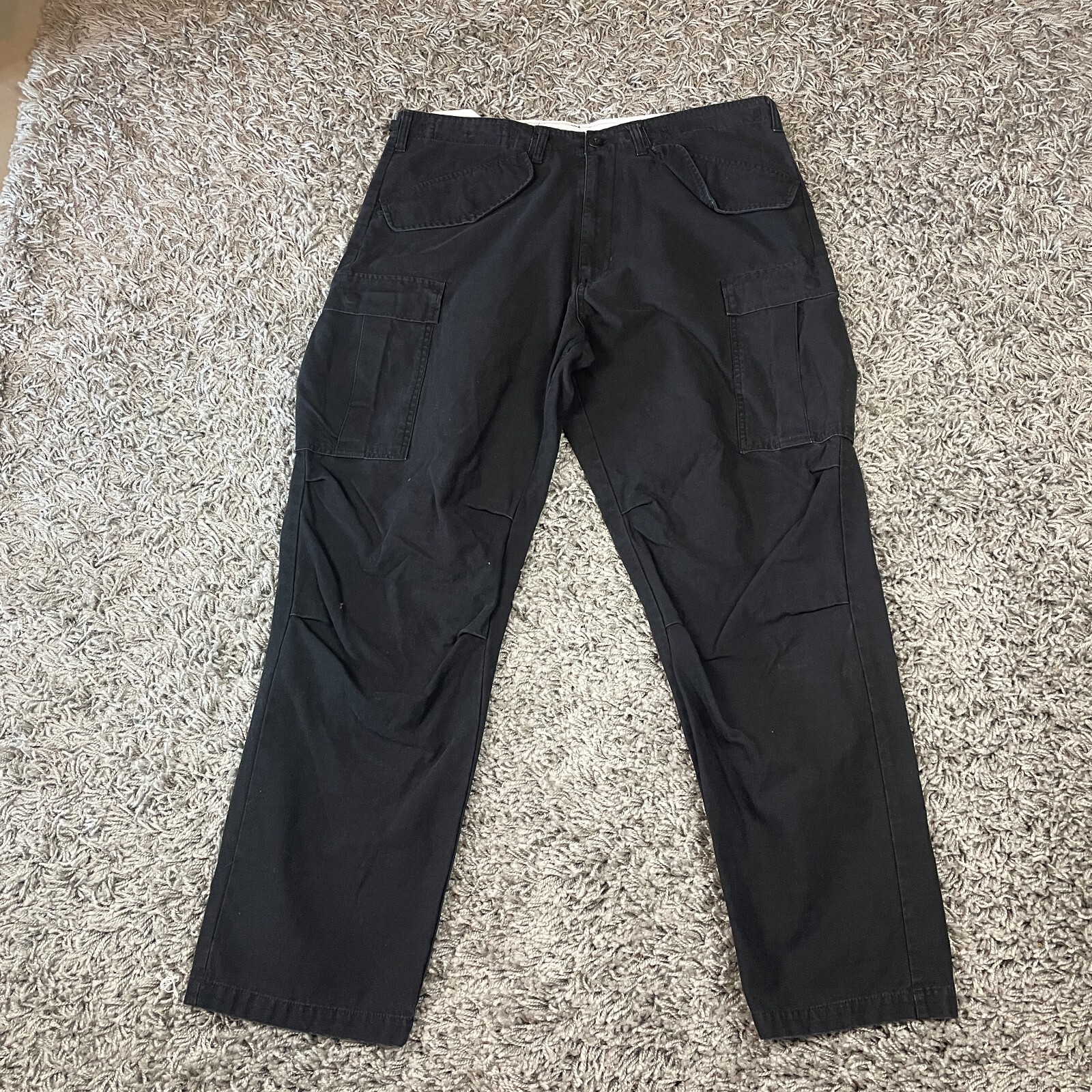 Backbone Cargo Pants Mens Large L Black Tactical Utility Fatigue Y2K Skate Punk-image