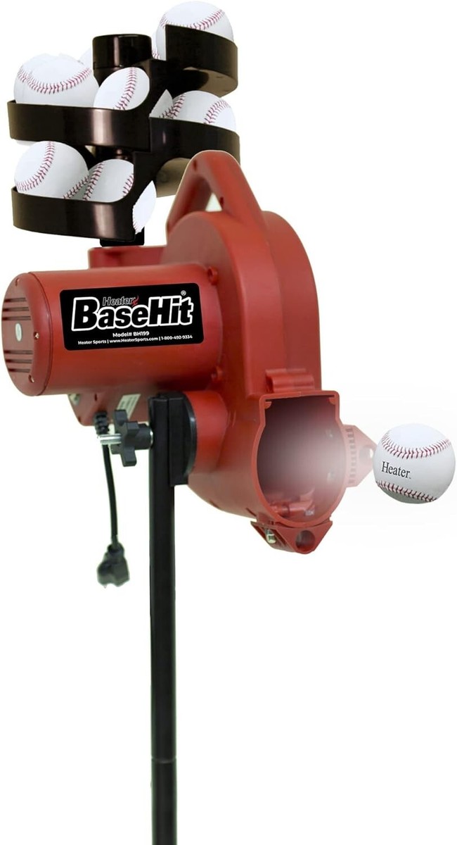 Heater Sports Base Hit Real & Lite Baseball Pitching Machine | eBay