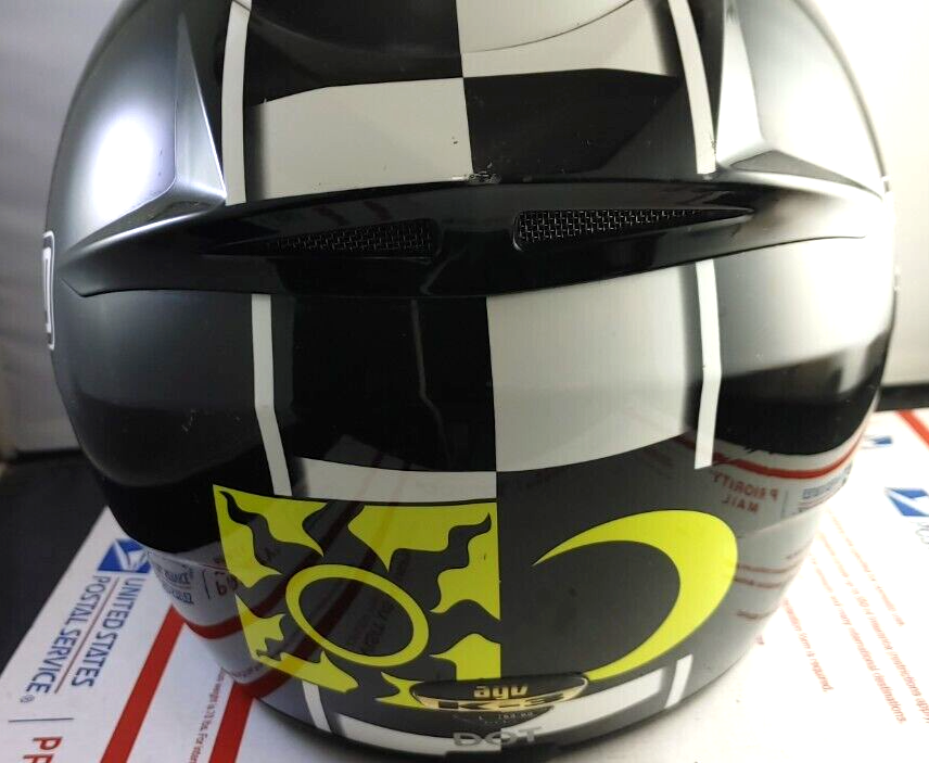 agv k3 celebr8 AGV K-3 #46 Valentino Rossi Racing Motorcycle Helmet Full Face Size Large L  DOT