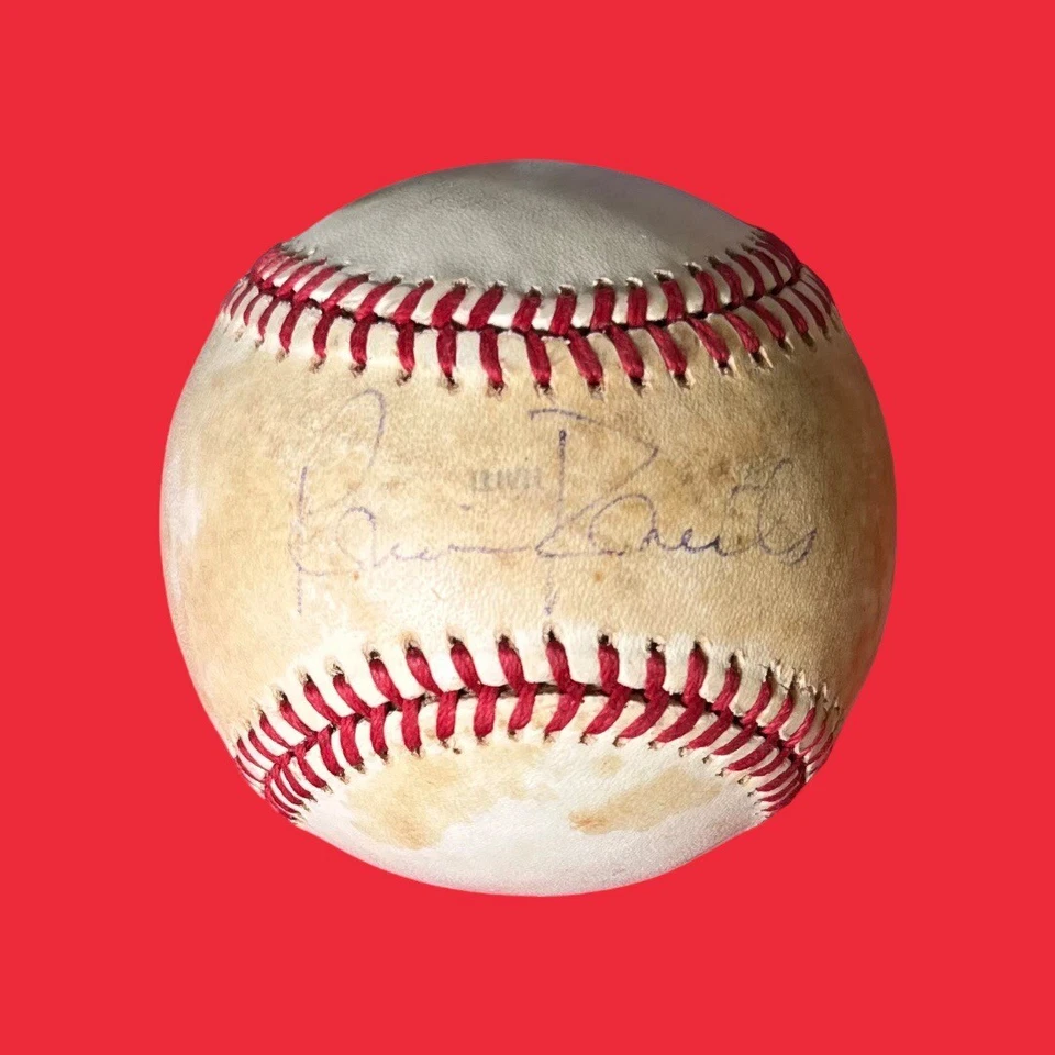 3 Robin Roberts Phillies Items incl Personal Award Plaque Signed Baseball Photo - Image 2 of 4