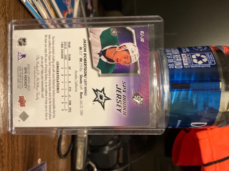 Jason Robertson 2020-21 SPx Rookie Jersey #RJ-JR - Dallas Stars RC - Image 2 of 2