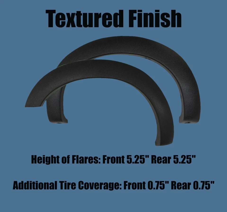 Juego de llamaradas de guardabarros estilo OE texturizadas para Ford F250 F350 Super Duty 11-16 Foto 4 de 4