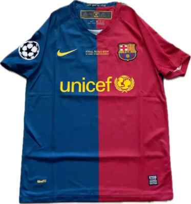 Medium MESSI #10 FC Barcelona 2009 UCL Final Soccer Jersey
