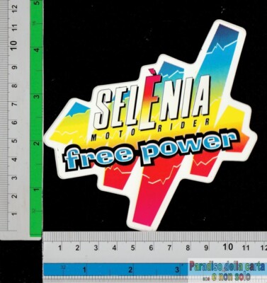 VINTAGE STICKER - SELENIA MOTO RIDER FREE POWER