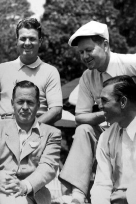 BYRON NELSON, BEN HOGAN, JIMMY DEMARET und BOBBY JONES Golf 4x6 Foto
