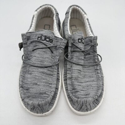 Hey Dude Men' Wally Free Stretch Comfort Loafer Stone White Size 10  US/43 EU