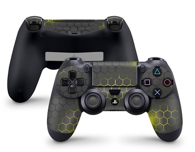 Playstation 4 Controller Aufkleber PS4 Skin Pro Slim Design Exo Small Yellow
