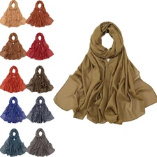 Islamic Arab Women Turban Long Scarf Head Cover Wrap Scarves Muslim Shawls Stole