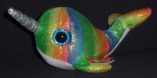 TY BEANIE BOOS - NORI the 6" NARWHAL - MINT with MINT TAGS - CLAIRE'S EXCLUSIVE