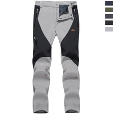 Men's Softshell Pants Thermal Fleece Lined Ski Snow Outdoor Hiking Work Trousers