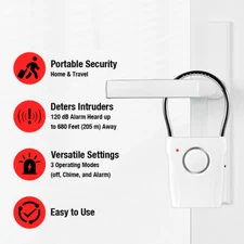 120dB Touch Sensor Handle Alarm Anti-Theft Security Door Knob Window Burglar USA