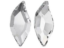 12 Swarovski Diamond Leaf Flatback HotFix 10x5mm clear Crystal  2797 HF, SW151