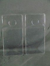Lot 2 Clear Plastic Rear View Mirror Hanging Permit Parking Pass Holder Placard