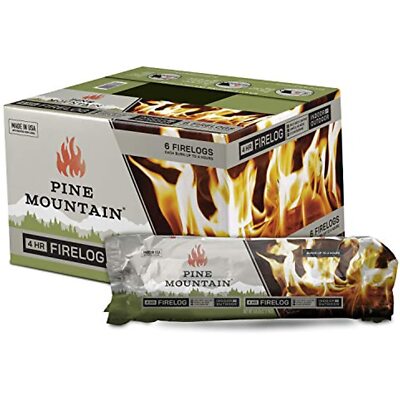 Pine Mountain Traditional 4-Hour Firelog, 6 Logs Long Burning Firelog for