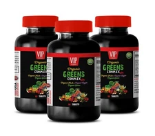 energy boosting tablets - ORGANIC GREENS COMPLEX - digestive detox pills 3B