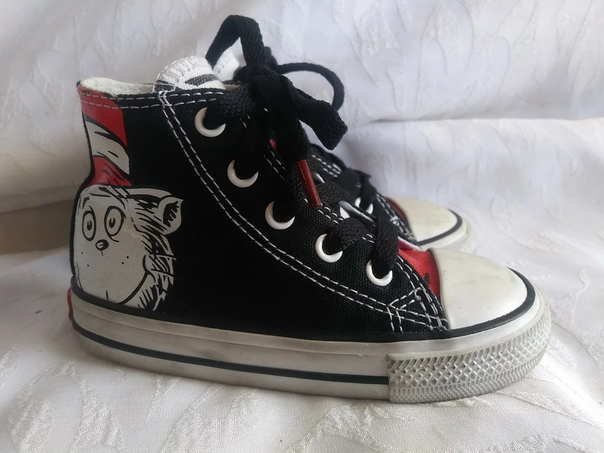 Converse All Star Chuck Taylor High Top Dr Suess Cat In The Hat