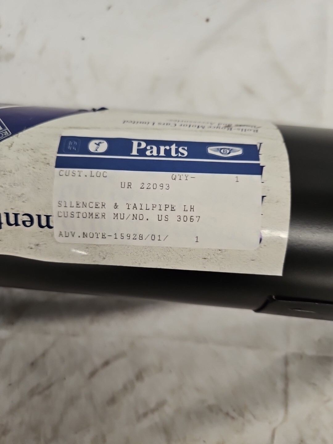 BENTLEY LEFT HAND REAR SILENCER MILD STEEL LWB (UR22093)