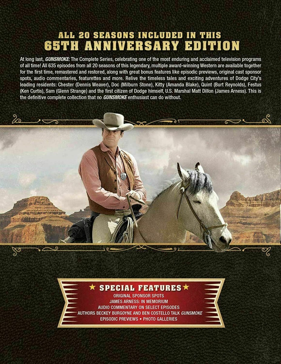 GUNSMOKE Complete TV Series Season 1-20 - 143 DVD BOX SET - SEALED