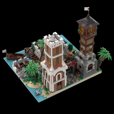 Modular Pirates Town Gates & Fortress Building Toys Set 3000