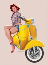 Vintage pin up magnet 3 1/2 x 4 1/2 Made in the USA