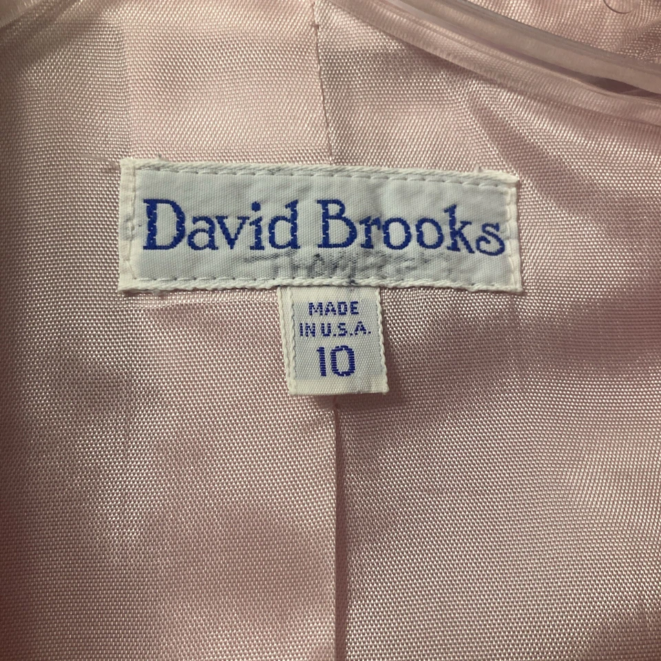 Vintage David Brooks Pink Wool Blazer Suit Jacket Size 10 Women’s - Image 3 of 4